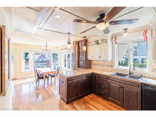 19 Shady Lane, Grand Bend, ON - Indoor Photo Showing Kitchen With Double Sink