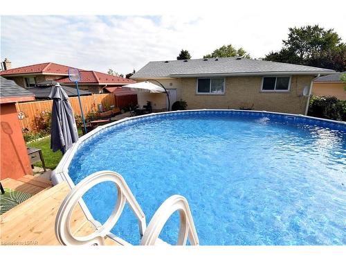 58 Ponderosa Crescent, London, ON - Outdoor With Above Ground Pool With Backyard