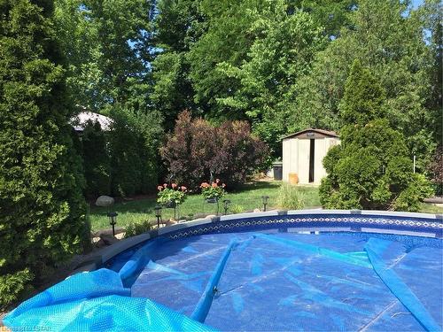 458 West Street, Brantford, ON - Outdoor With Above Ground Pool With Backyard
