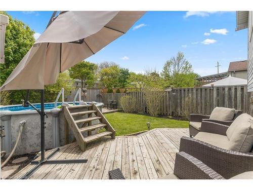 232 Oldham Street, London, ON - Outdoor With Above Ground Pool With Deck Patio Veranda With Backyard