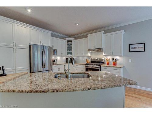 411 Kingbird Court, London, ON - Indoor Photo Showing Kitchen With Double Sink With Upgraded Kitchen