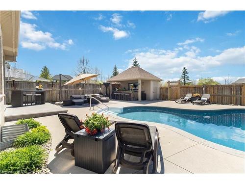 242 East Rivertrace Walk, London, ON - Outdoor With In Ground Pool With Backyard
