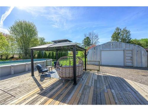 585 Donnybrook Drive, Dorchester, ON - Outdoor With Above Ground Pool With Deck Patio Veranda