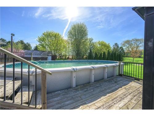 585 Donnybrook Drive, Dorchester, ON - Outdoor With Above Ground Pool With Backyard