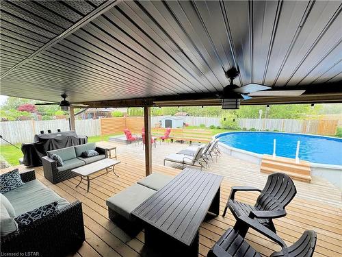 36 Lyndale Avenue, St. Thomas, ON - Outdoor With Above Ground Pool With Deck Patio Veranda With Exterior