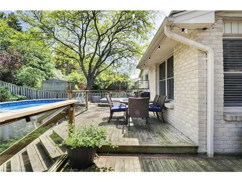 614 Grand View Avenue, London, ON - Outdoor With Above Ground Pool With Deck Patio Veranda With Exterior