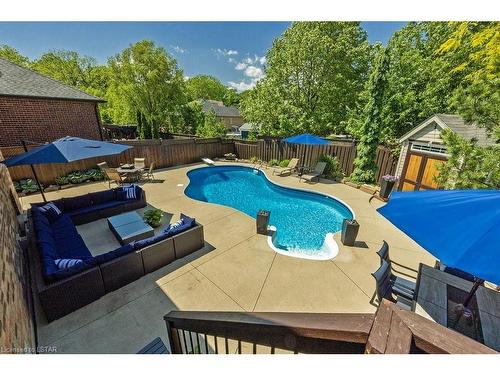 71 Hummingbird Lane, St. Thomas, ON - Outdoor With In Ground Pool With Deck Patio Veranda With Backyard