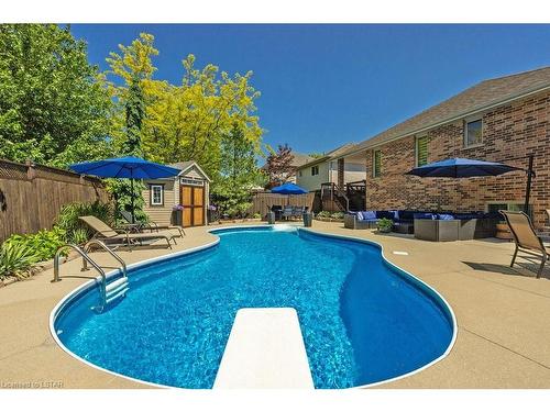 71 Hummingbird Lane, St. Thomas, ON - Outdoor With In Ground Pool With Deck Patio Veranda With Backyard