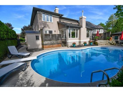 107 Carriage Hill Drive, London, ON - Outdoor With In Ground Pool With Backyard With Exterior