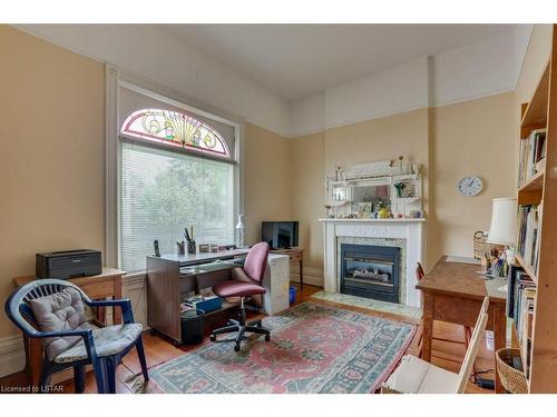 309 Hyman Street, London, ON - Indoor Photo Showing Office With Fireplace