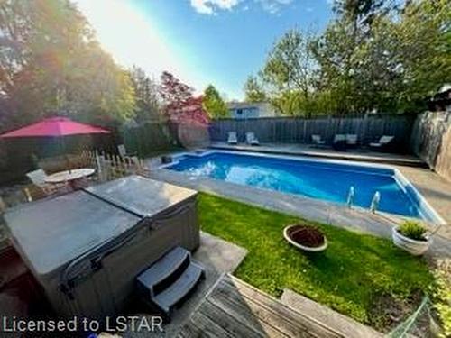 4 Concord Crescent, London, ON - Outdoor With In Ground Pool With Deck Patio Veranda With Backyard