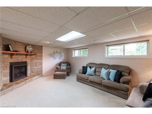 122 Speight Place, London, ON - Indoor Photo Showing Basement With Fireplace