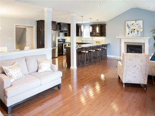 1628 Vandusen Court, London, ON - Indoor Photo Showing Living Room With Fireplace