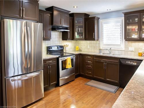 1628 Vandusen Court, London, ON - Indoor Photo Showing Kitchen With Double Sink