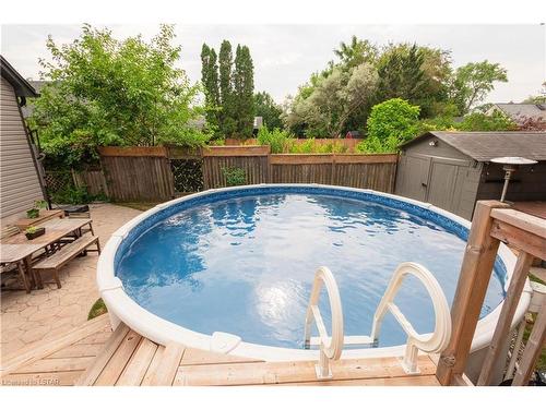 124 Raywood Avenue, London, ON - Outdoor With Above Ground Pool With Deck Patio Veranda With Backyard
