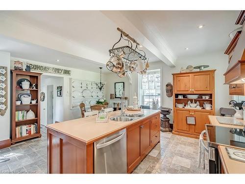 548 Campbellville Road, Flamborough, ON - Indoor Photo Showing Kitchen With Double Sink