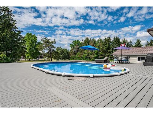 1291 Old #8 Highway, Flamborough, ON - Outdoor With In Ground Pool With Deck Patio Veranda