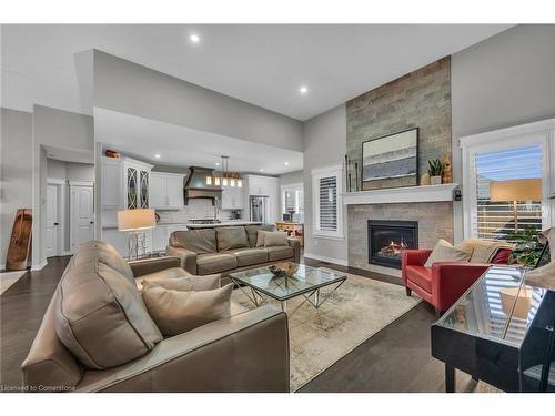 11 Taishan Place, Waterford, ON - Indoor Photo Showing Living Room With Fireplace