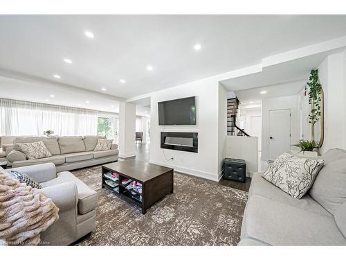 704 Old Dundas Road, Hamilton, ON - Indoor Photo Showing Living Room With Fireplace