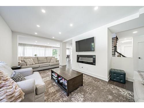 704 Old Dundas Road, Hamilton, ON - Indoor Photo Showing Living Room With Fireplace