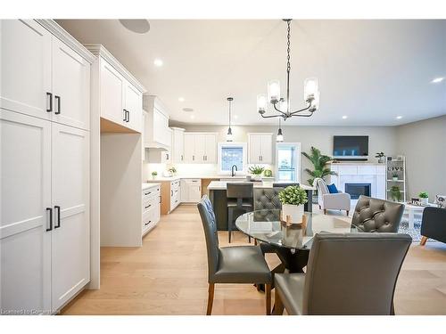 88 St. Michael'S Street, Delhi, ON - Indoor Photo Showing Dining Room With Fireplace