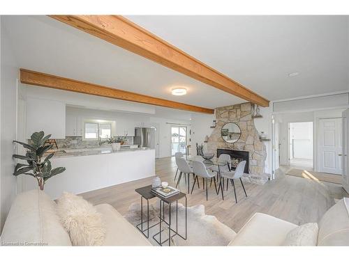 44 Old Cut Boulevard, Long Point, ON - Indoor Photo Showing Living Room With Fireplace