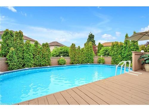 9 Sugarberry Court, Stoney Creek, ON - Outdoor With Above Ground Pool With Backyard