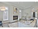 87 Aquasanta Crescent, Hamilton, ON  - Indoor Photo Showing Living Room With Fireplace 