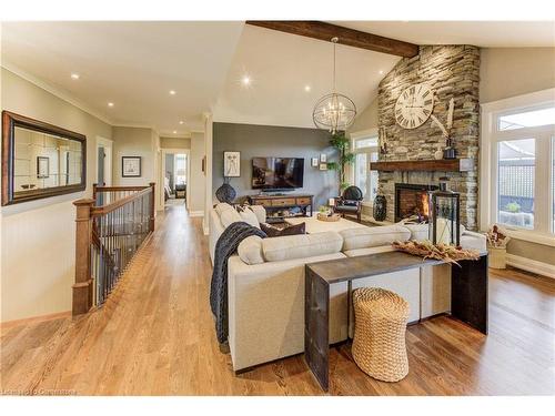 14 Harper Boulevard, Brantford, ON - Indoor Photo Showing Living Room With Fireplace