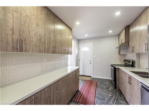 49 Cameron Avenue N, Hamilton, ON - Indoor Photo Showing Kitchen With Double Sink