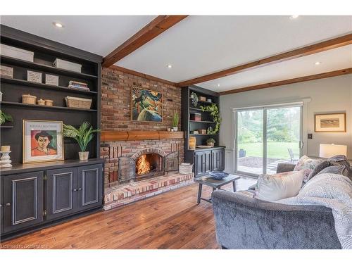 14 Kentmere Grove, Carlisle, ON - Indoor Photo Showing Living Room With Fireplace