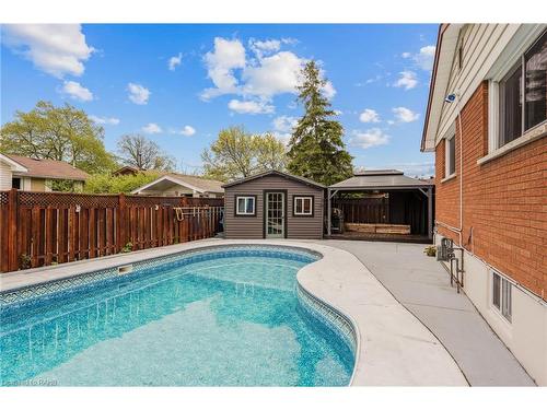 149 Greenford Drive, Hamilton, ON - Outdoor With In Ground Pool