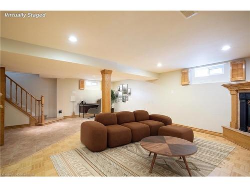 11 Glengarry Road, St. Catharines, ON - Indoor Photo Showing Basement With Fireplace