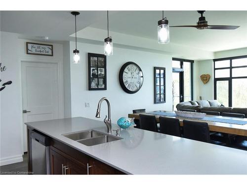 303-38 Harbour Street, Port Dover, ON - Indoor Photo Showing Kitchen With Double Sink