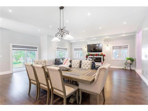 90 Main Street E, Grimsby, ON - Indoor Photo Showing Dining Room With Fireplace