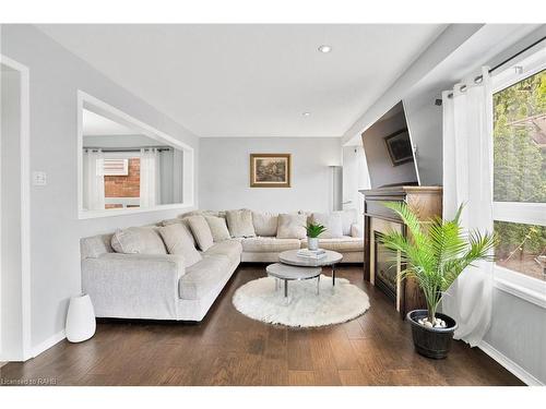 196 Bradley Avenue, Binbrook, ON - Indoor Photo Showing Living Room With Fireplace