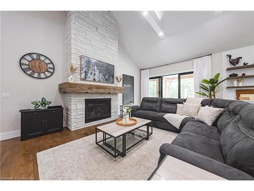 11 Cockshutt Road, Brantford, ON - Indoor Photo Showing Living Room With Fireplace