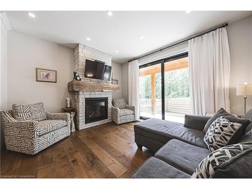 11 Cockshutt Road, Brantford, ON - Indoor Photo Showing Living Room With Fireplace