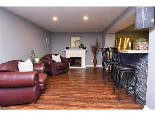 419 Sanatorium Road, Hamilton, ON - Indoor Photo Showing Living Room With Fireplace