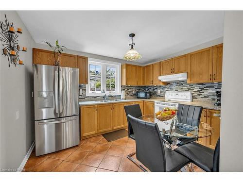 161 Oak Avenue, Hamilton, ON - Indoor Photo Showing Kitchen With Double Sink