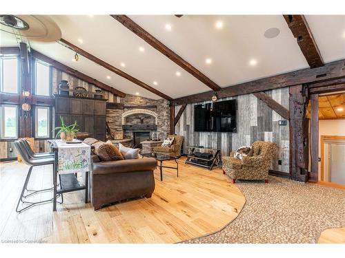 928 Brock Road, Flamborough, ON - Indoor With Fireplace