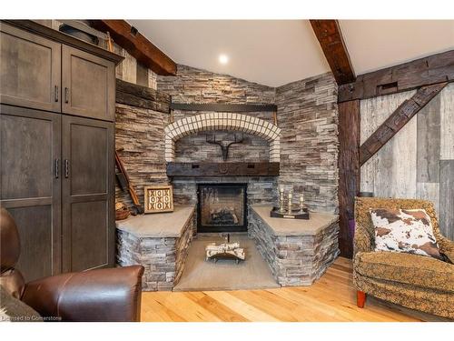 928 Brock Road, Flamborough, ON - Indoor With Fireplace