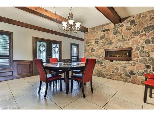 345 Freelton Road, Hamilton, ON - Indoor Photo Showing Dining Room With Fireplace