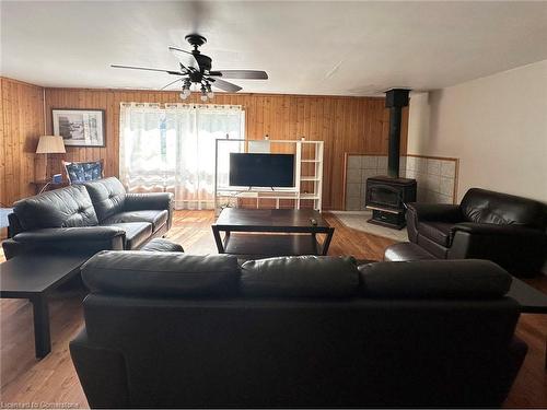 11 Legion Street, Tobermory, ON - Indoor Photo Showing Living Room With Fireplace