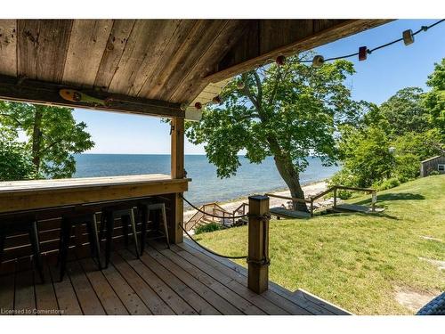 697 Sandy Bay Road, Dunnville, ON - Outdoor With Body Of Water With Deck Patio Veranda