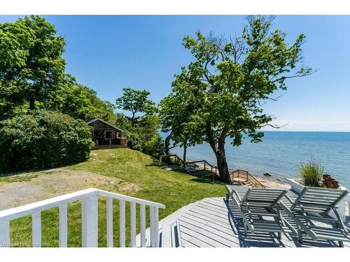 697 Sandy Bay Road, Dunnville, ON - Outdoor With Body Of Water With Deck Patio Veranda