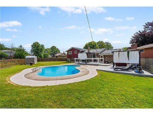 8371 Ares Court, Niagara Falls, ON - Outdoor With In Ground Pool With Deck Patio Veranda With Backyard