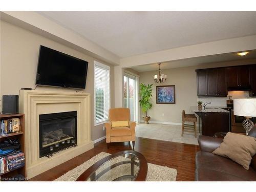 115 Emick Drive, Hamilton, ON - Indoor Photo Showing Living Room With Fireplace