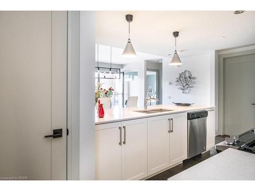 609-181 James Street N, Hamilton, ON - Indoor Photo Showing Kitchen With Double Sink