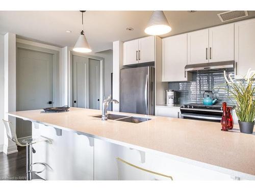 609-181 James Street N, Hamilton, ON - Indoor Photo Showing Kitchen With Double Sink With Upgraded Kitchen